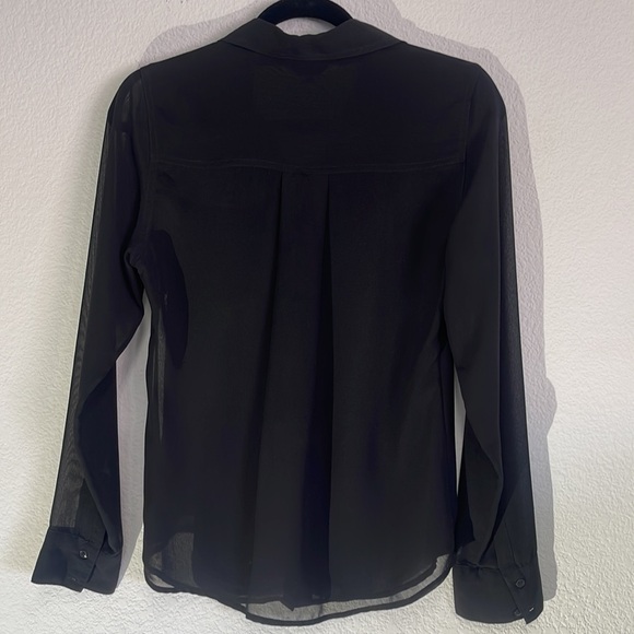 Guess Black Woven Shirt 
Style # W22H64W1V30 - Picture 2 of 4